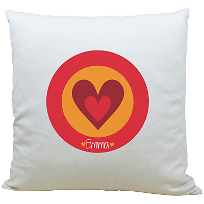 A Piece Of Personalised Heart Cushion, Red
